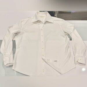 SUITSUPPLY White Point Collar Tailored Fit Dress Shirt 17 XL